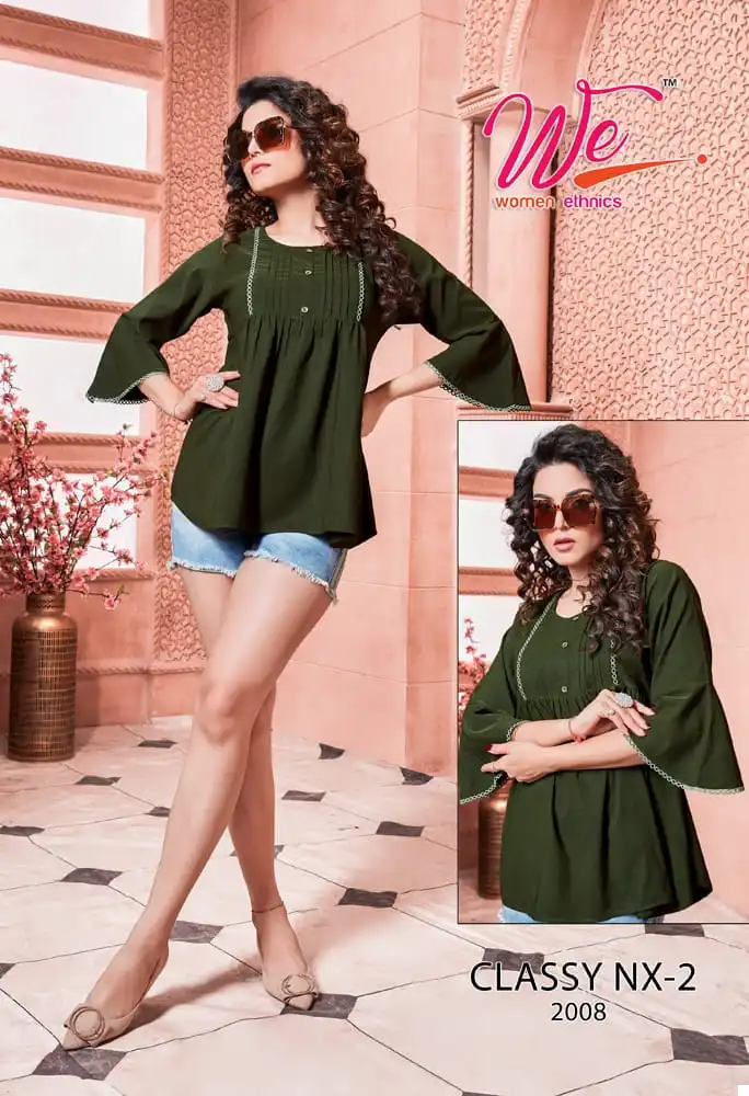 We Classy Nx-2 Imported Stretchable Fabric Wholesale Designer Fancy Top Catalog - 8 Pcs Set — Wholesale Kurtis, MPA wholesale from Surat - Gallery Image 8