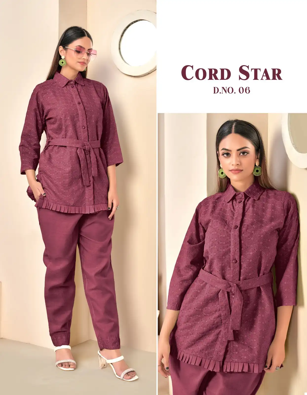 Tunic House Co-Ord Star Cotton Wholesale Shiffly Work Fancy Western Wear Cord Sets Catalog — Wholesale Kurtis, MPA wholesale from Surat - Gallery Image 6
