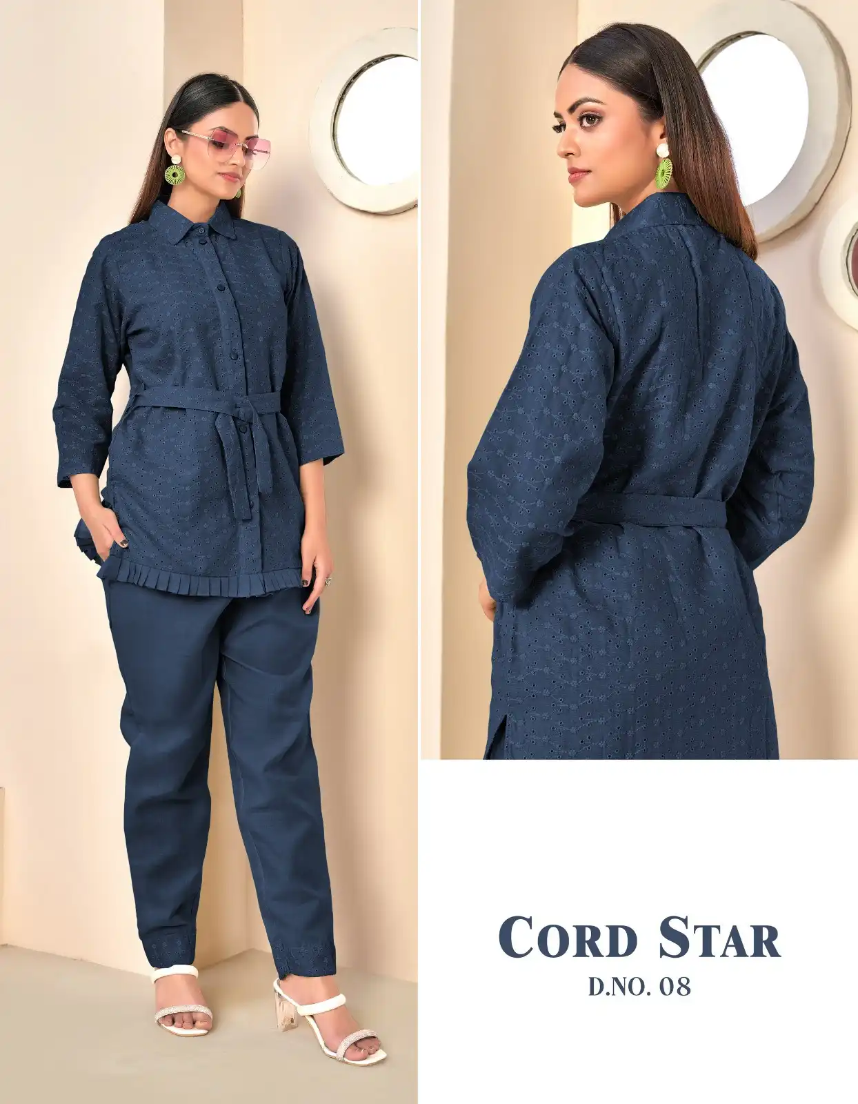 Tunic House Co-Ord Star Cotton Wholesale Shiffly Work Fancy Western Wear Cord Sets Catalog — Wholesale Kurtis, MPA wholesale from Surat - Gallery Image 8