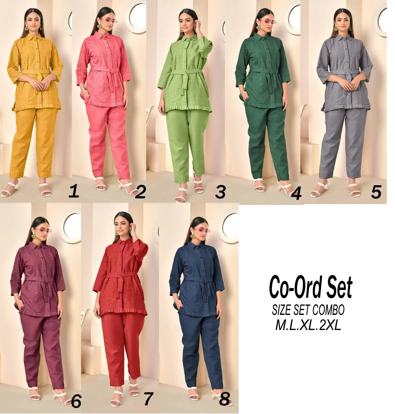 Tunic House Co-Ord Star Cotton Wholesale Shiffly Work Fancy Western Wear Cord Sets Catalog — Wholesale Kurtis, MPA wholesale from Surat — view 9