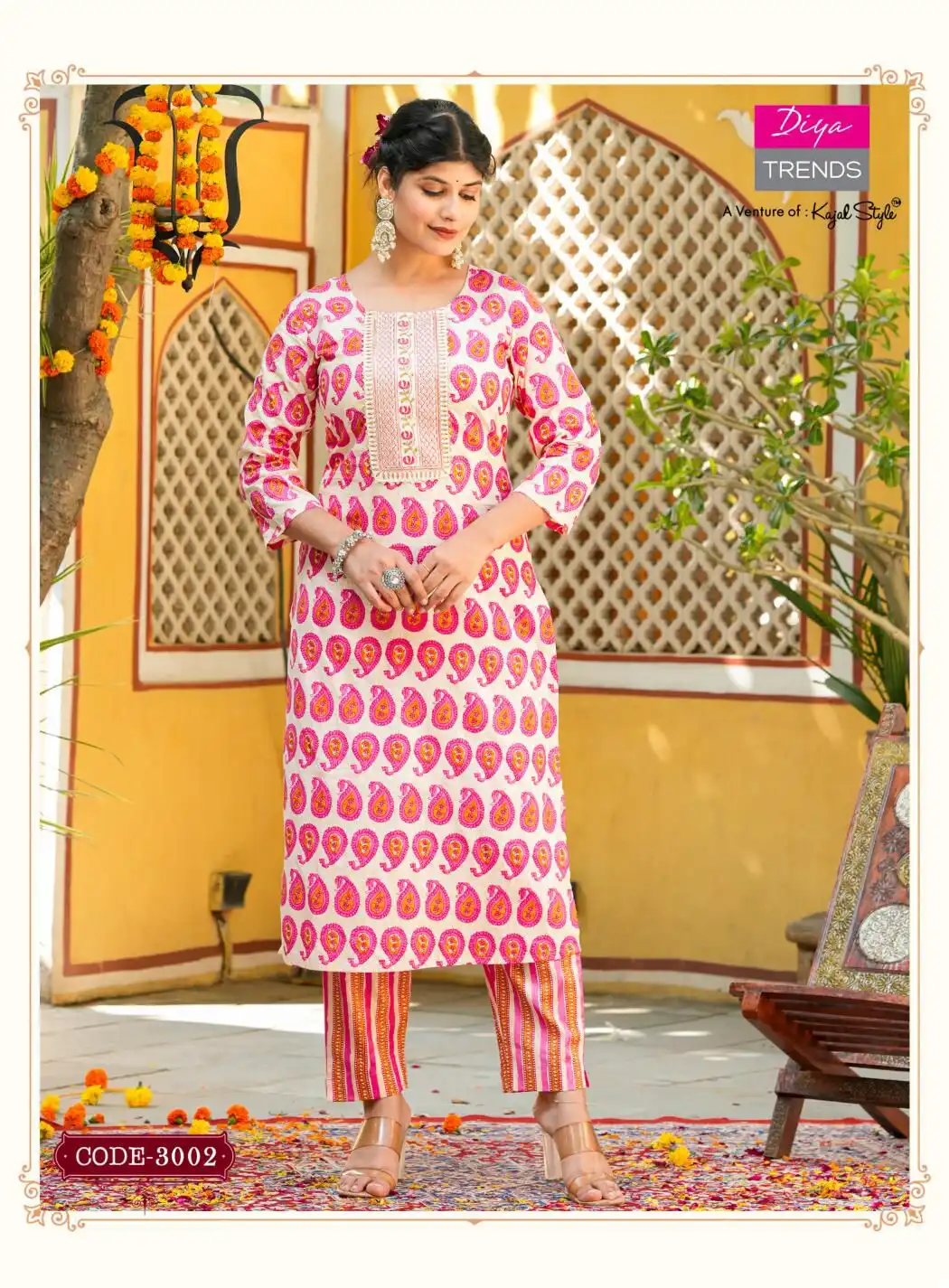 Diya Trends Cotton Candy Vol 3 Cotton Wholesale Kurti With Bottom Catalog - 8 Pcs Set - Image 3