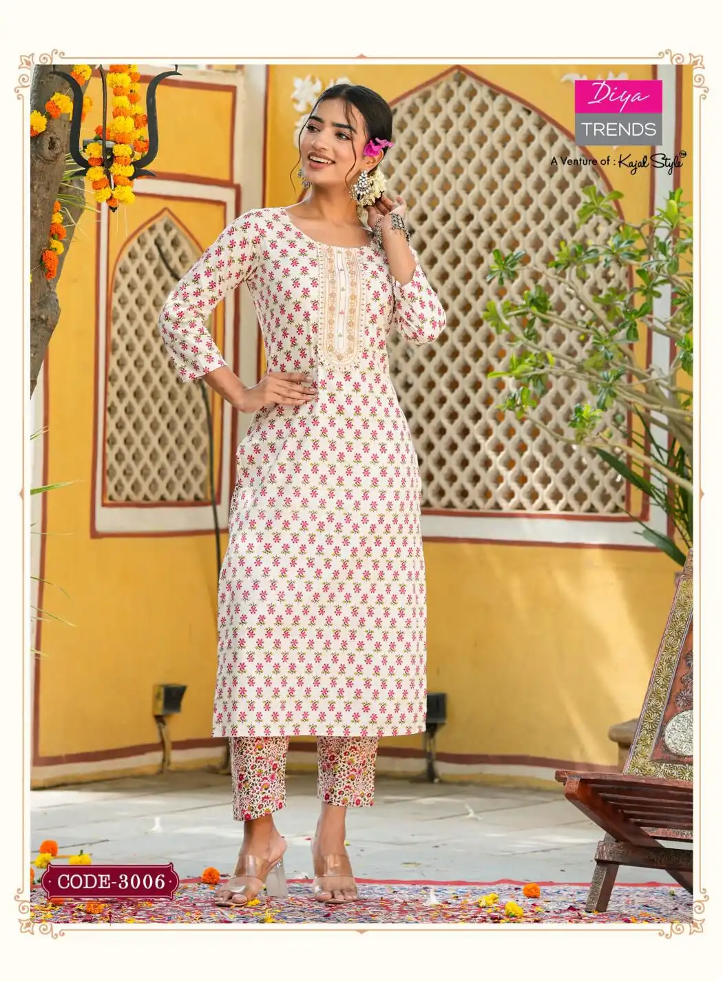Diya Trends Cotton Candy Vol 3 Cotton Wholesale Kurti With Bottom Catalog - 8 Pcs Set - Image 4