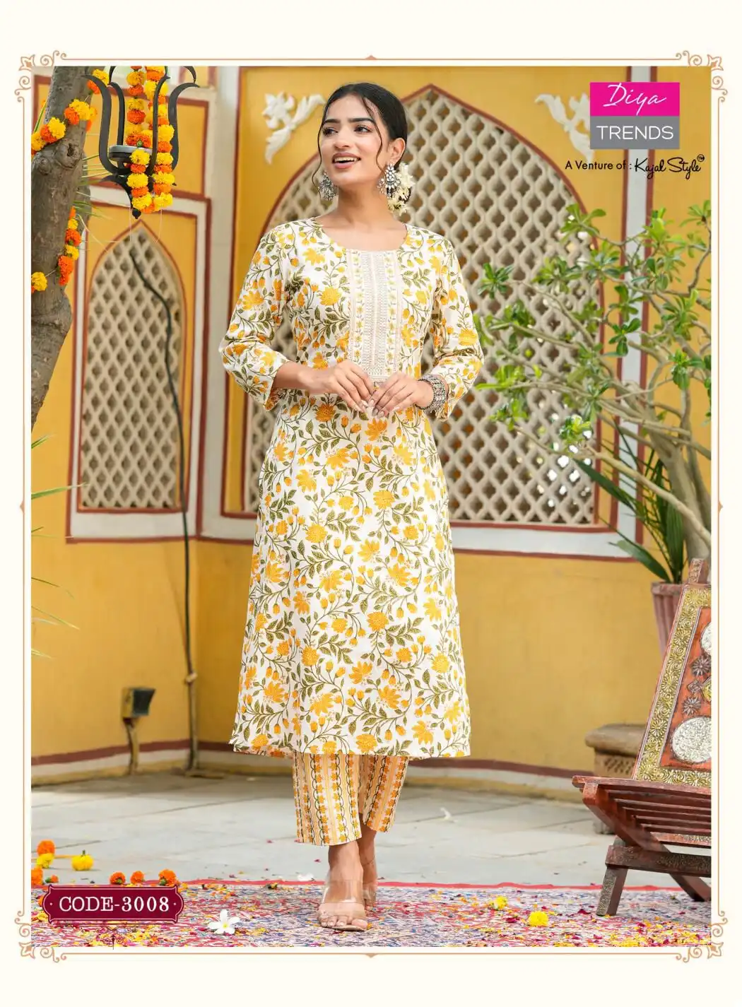 Diya Trends Cotton Candy Vol 3 Cotton Wholesale Kurti With Bottom Catalog - 8 Pcs Set - Image 6