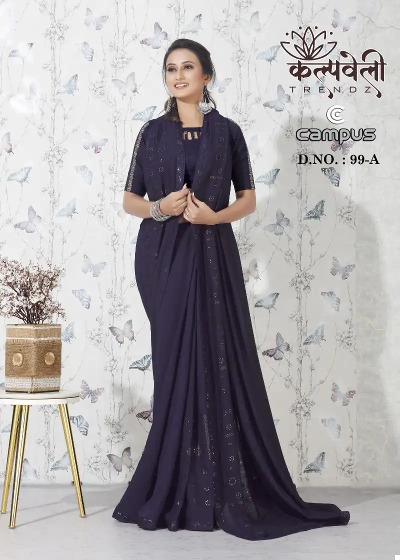 Vardan Ethnic Campus 99 Soft Muslin Wholesale Sarees Catalog — Wholesale Sarees, MPA wholesale from Surat - Gallery Image 2