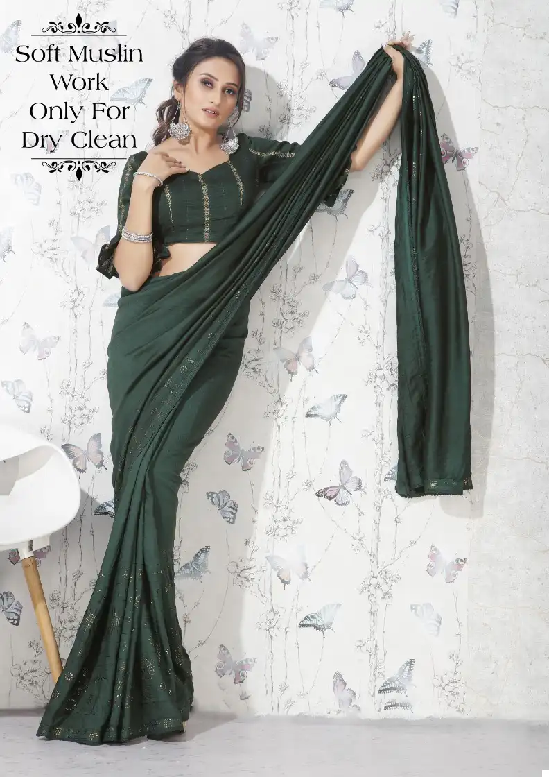 Vardan Ethnic Campus 99 Soft Muslin Wholesale Sarees Catalog — Wholesale Sarees, MPA wholesale from Surat - Gallery Image 3