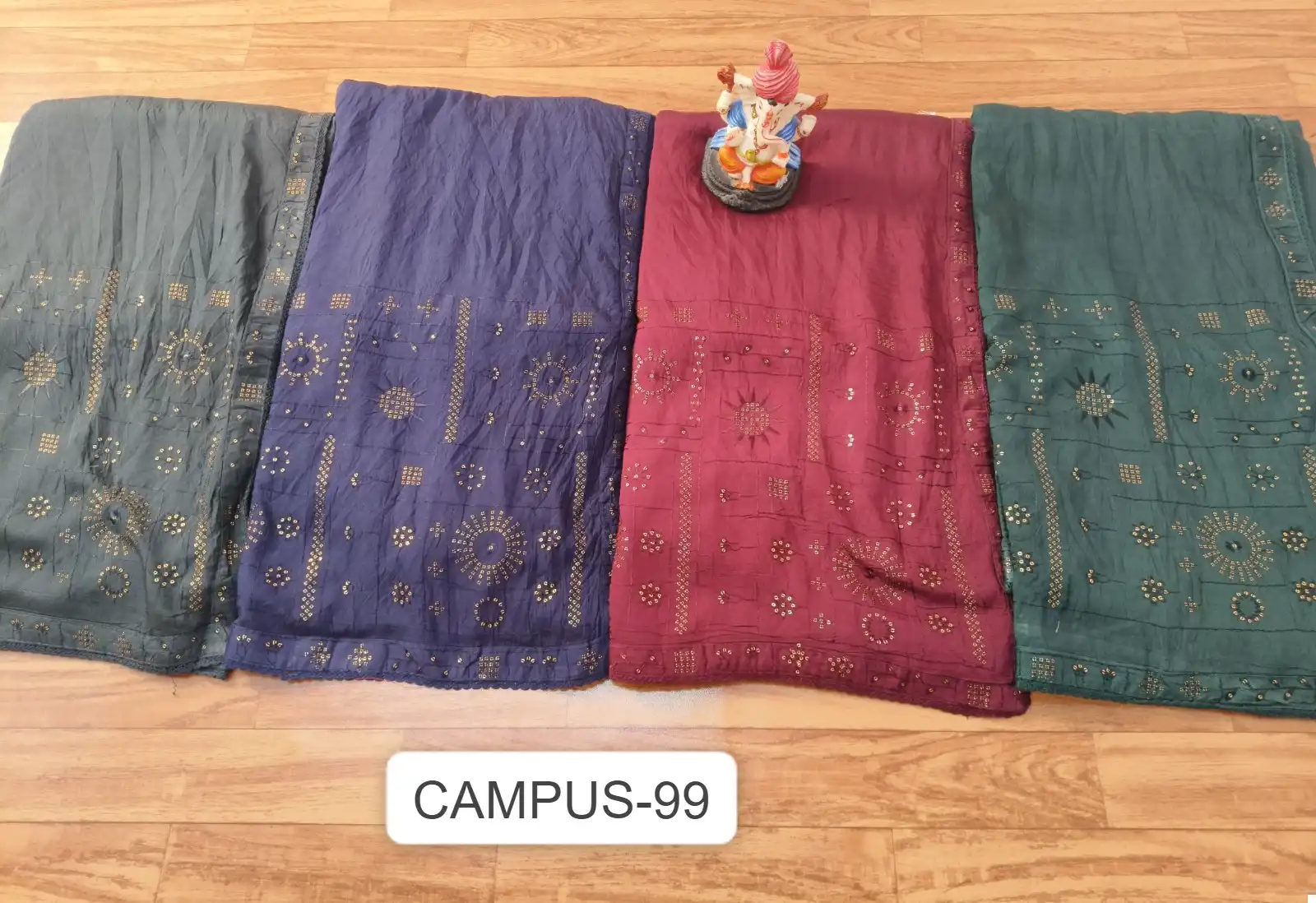 Vardan Ethnic Campus 99 Soft Muslin Wholesale Sarees Catalog — Wholesale Sarees, MPA wholesale from Surat — view 5