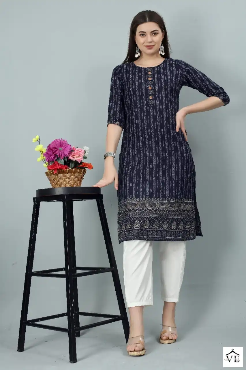VE Pratha Cotton Wholesale Kurti Catalog — Wholesale Kurtis, MPA wholesale from Surat — view 3