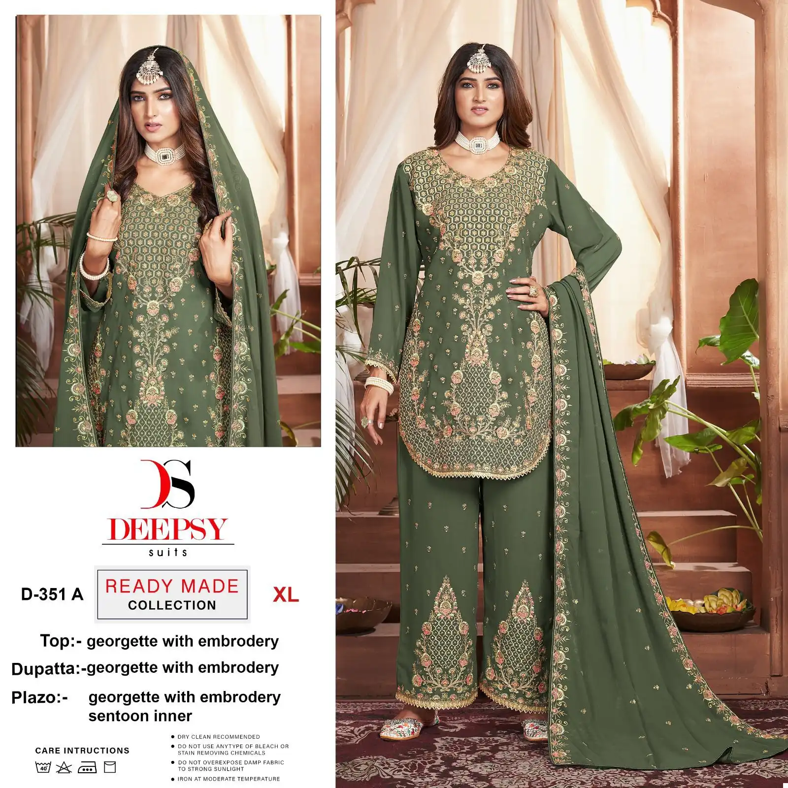 Deepsy D-351 Georgette Wholesale Pakistani Suit Catalog — Wholesale Salwar Suits, MPA wholesale from Surat - Gallery Image 2