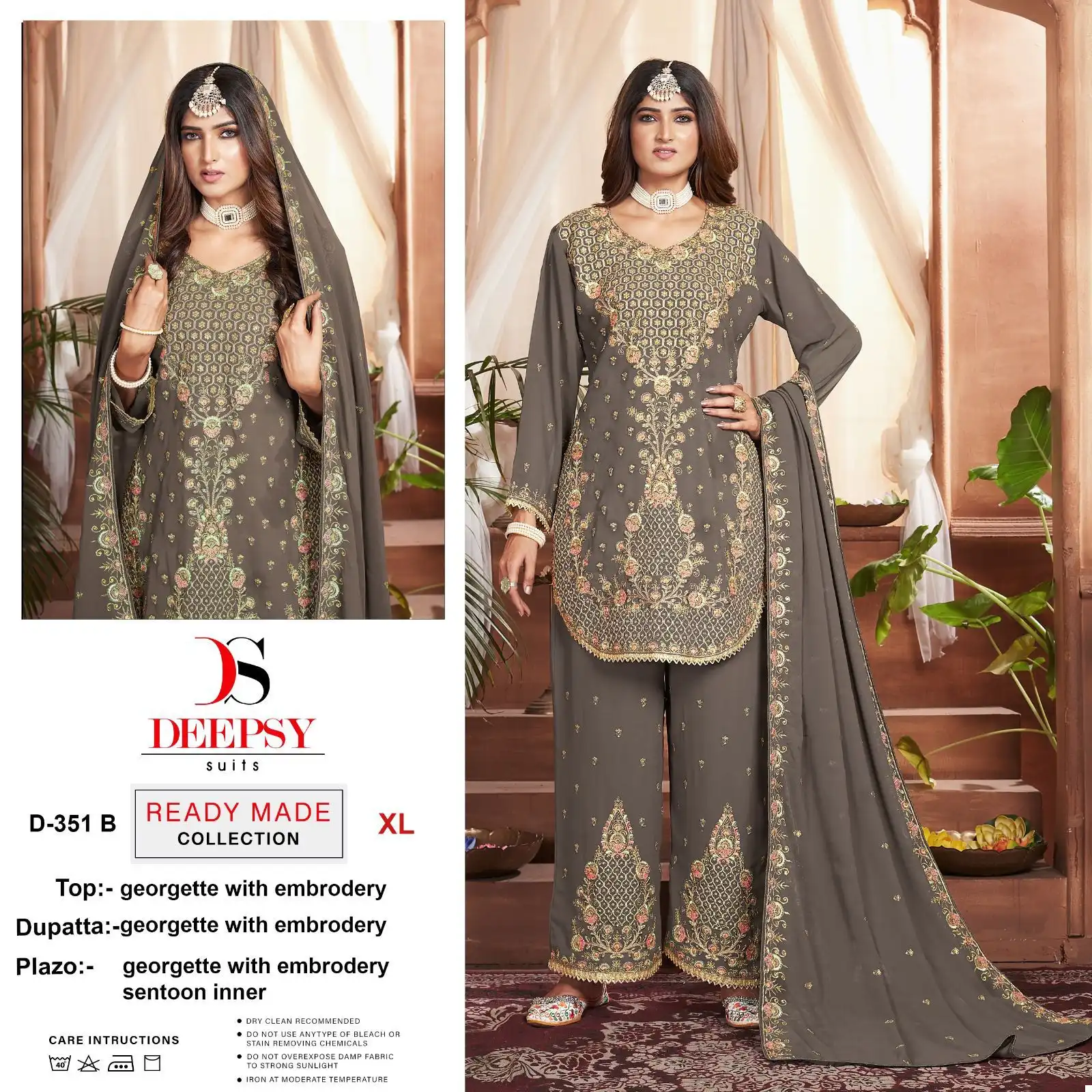 Deepsy D-351 Georgette Wholesale Pakistani Suit Catalog — Wholesale Salwar Suits, MPA wholesale from Surat - Gallery Image 3