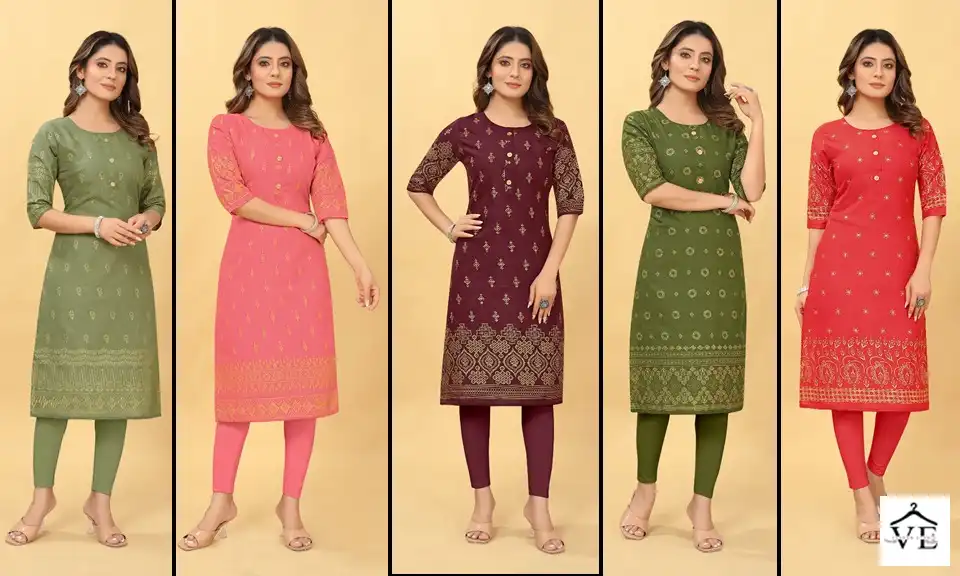 VE Pratha Vol 2 Ruby Cotton Wholesale Kurti Catalog — Wholesale Kurtis, MPA wholesale from Surat — view 9