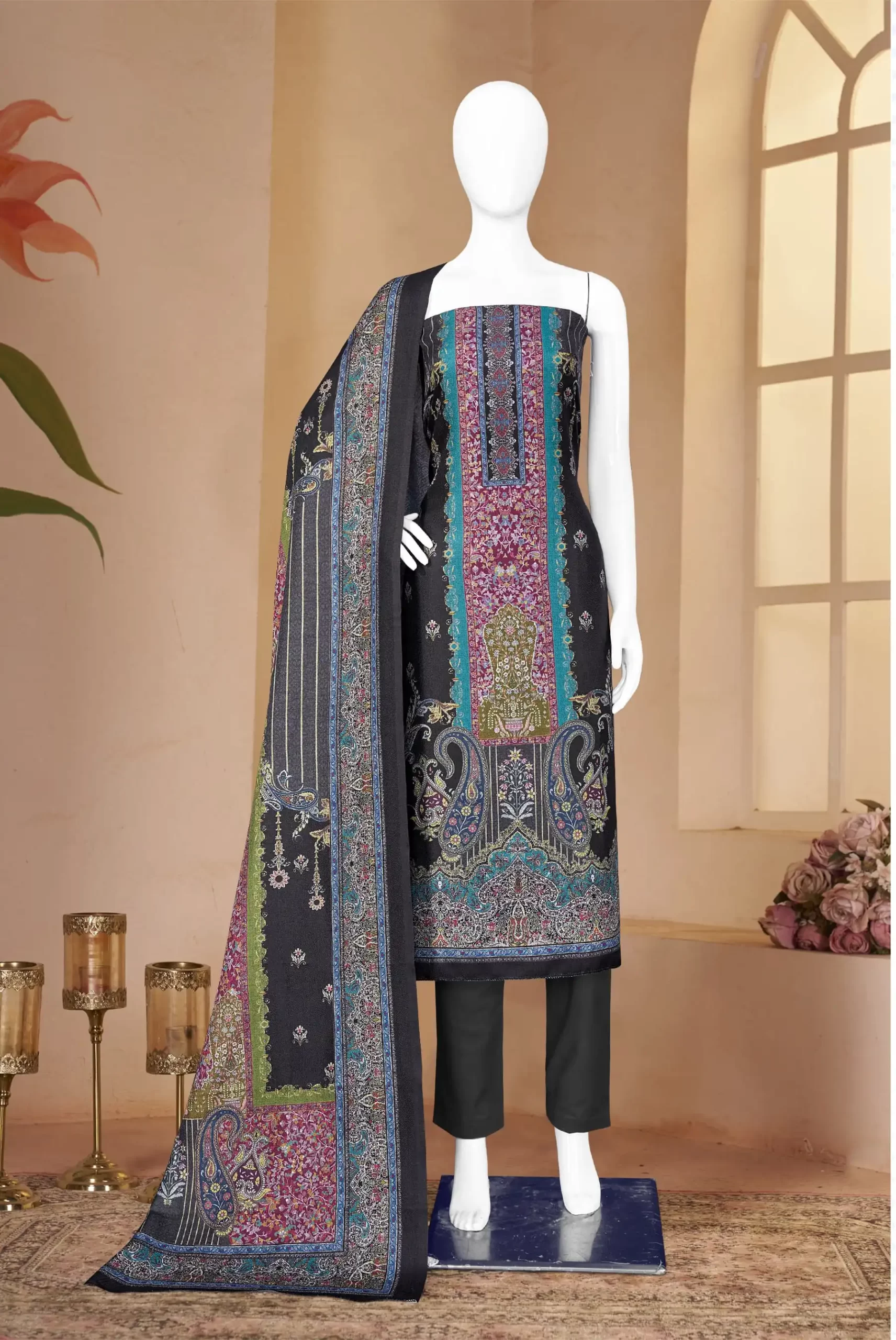 Bipson Decent Safari 2351 Pure Viscose Pashmina Wholesale Designer Winter Wear Salwar Suit Catalog — Wholesale Salwar Suits, MPA wholesale from Surat - Gallery Image 2