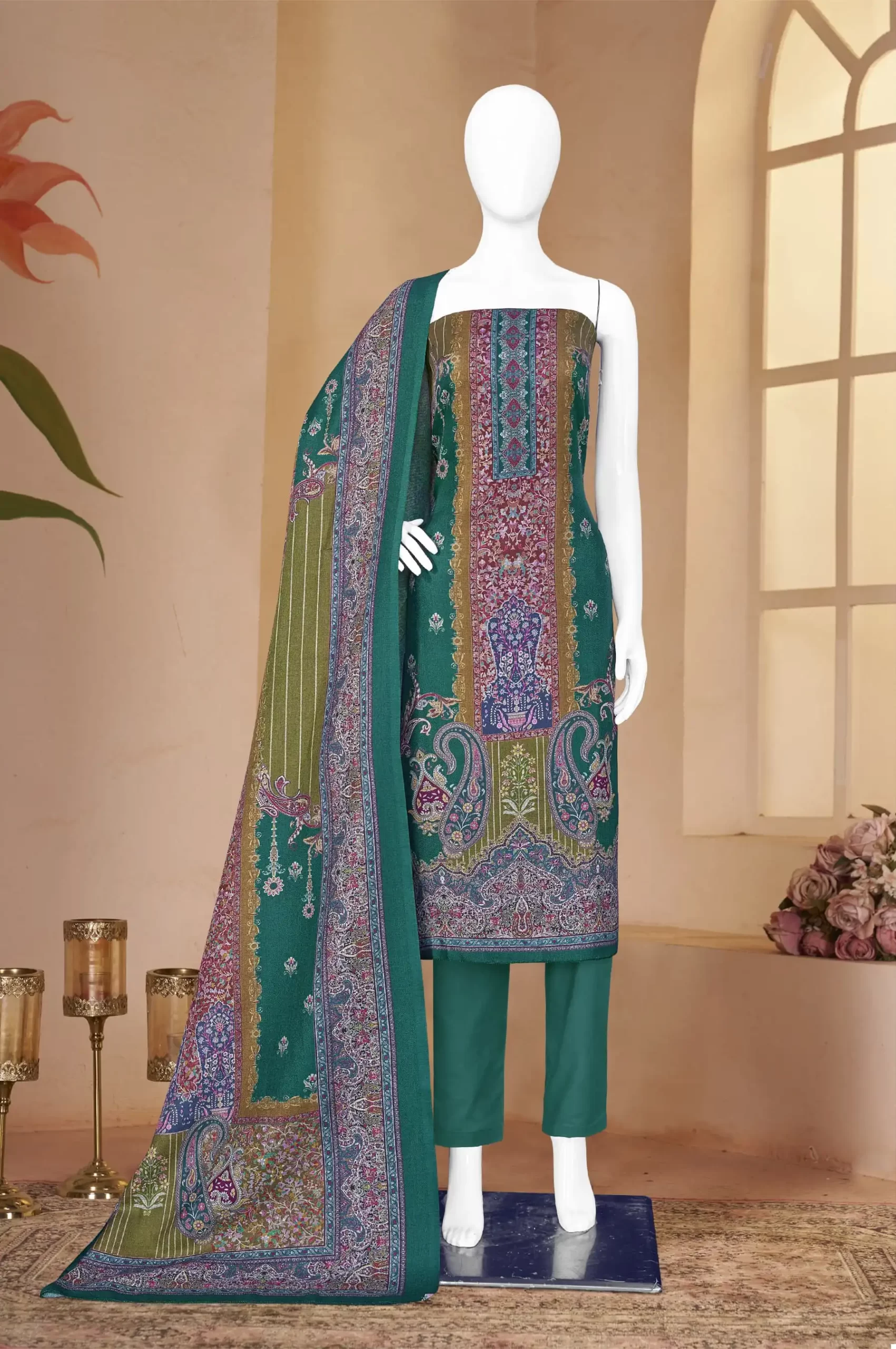 Bipson Decent Safari 2351 Pure Viscose Pashmina Wholesale Designer Winter Wear Salwar Suit Catalog — Wholesale Salwar Suits, MPA wholesale from Surat - Gallery Image 4