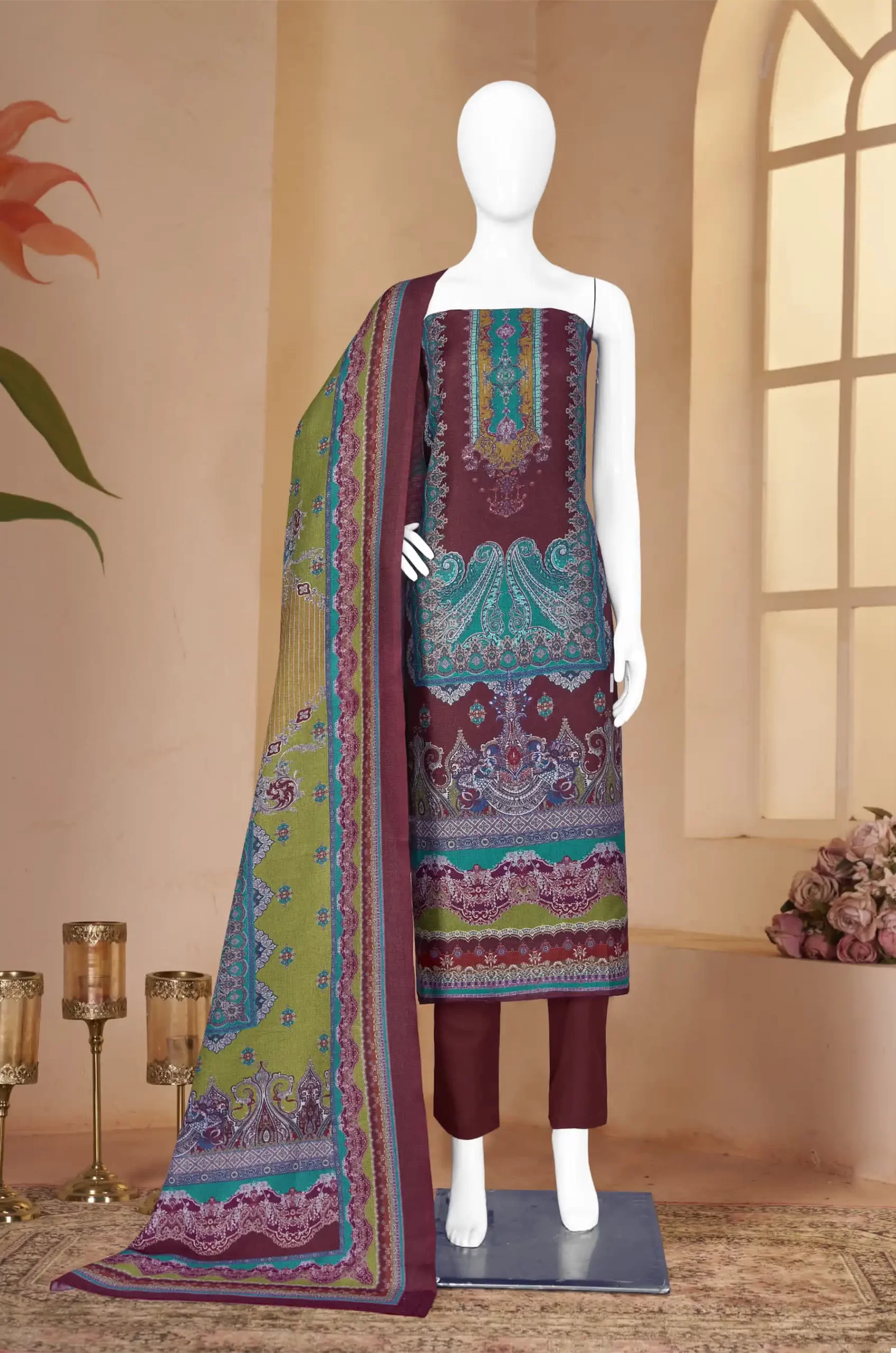 Bipson Decent Safari 2352 Pure Viscose Pashmina Wholesale Designer Winter Wear Salwar Suit Catalog — Wholesale Salwar Suits, MPA wholesale from Surat — view 2