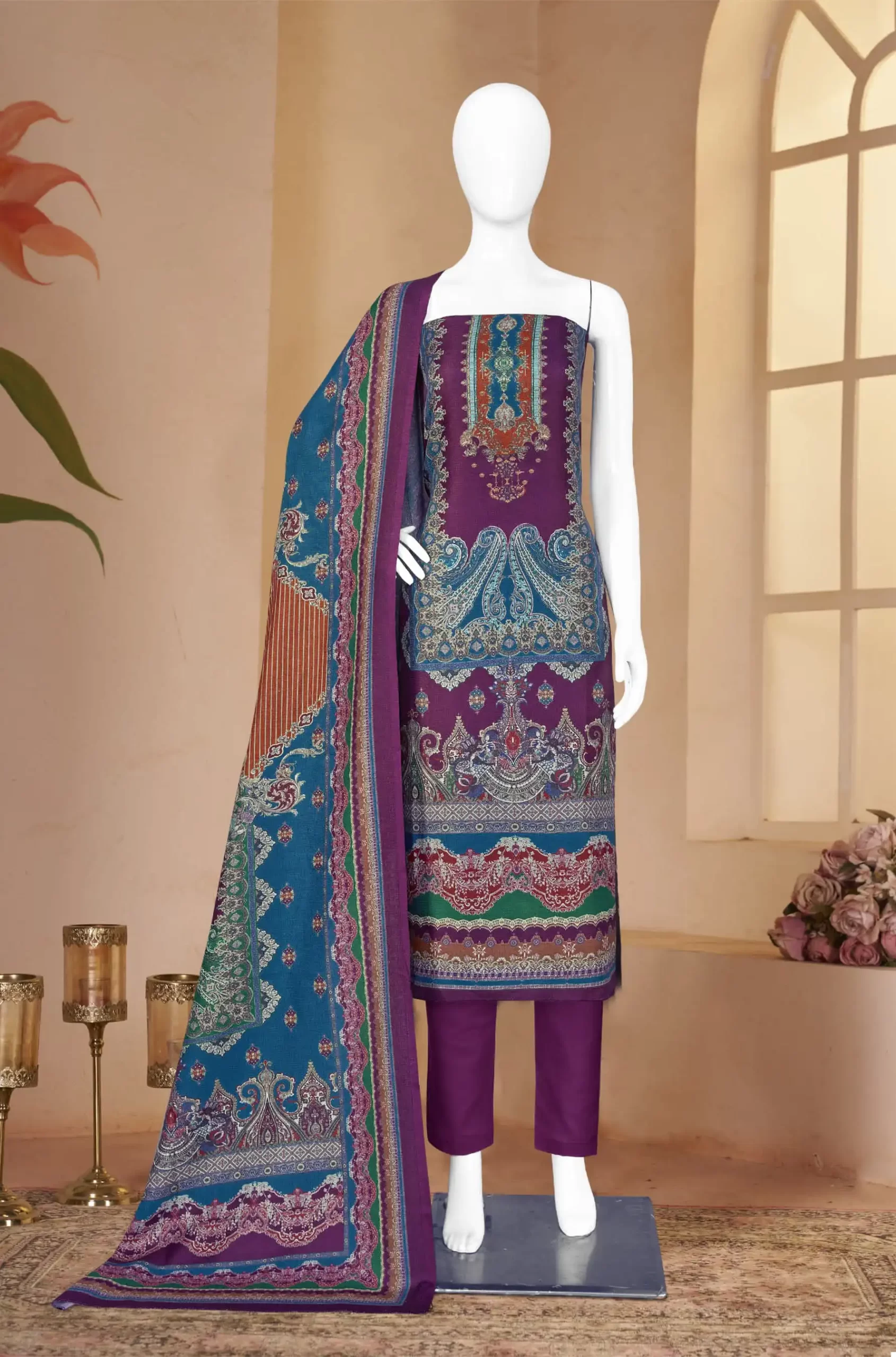 Bipson Decent Safari 2352 Pure Viscose Pashmina Wholesale Designer Winter Wear Salwar Suit Catalog — Wholesale Salwar Suits, MPA wholesale from Surat — view 3