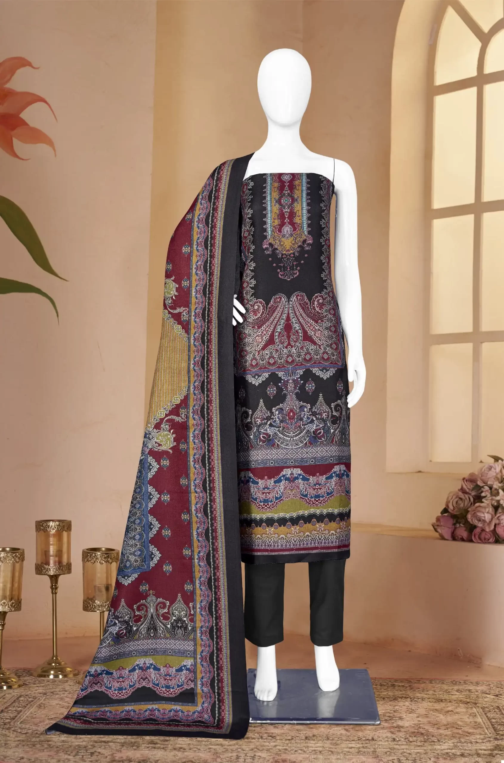 Bipson Decent Safari 2352 Pure Viscose Pashmina Wholesale Designer Winter Wear Salwar Suit Catalog — Wholesale Salwar Suits, MPA wholesale from Surat — view 4