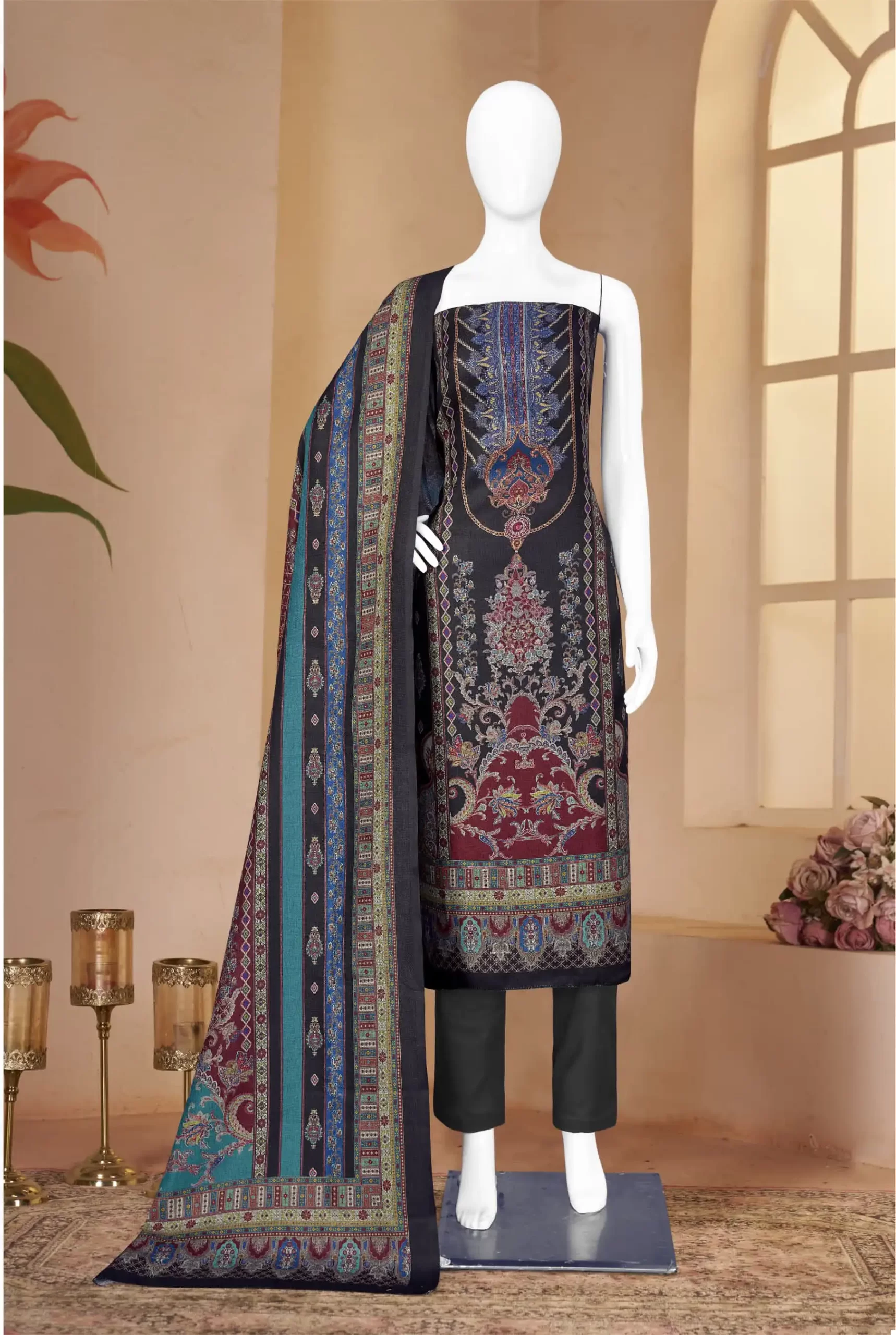 Bipson Decent Safari 2353 Pure Viscose Pashmina Wholesale Designer Winter Wear Salwar Suit Catalog — Wholesale Salwar Suits, MPA wholesale from Surat - Gallery Image 2