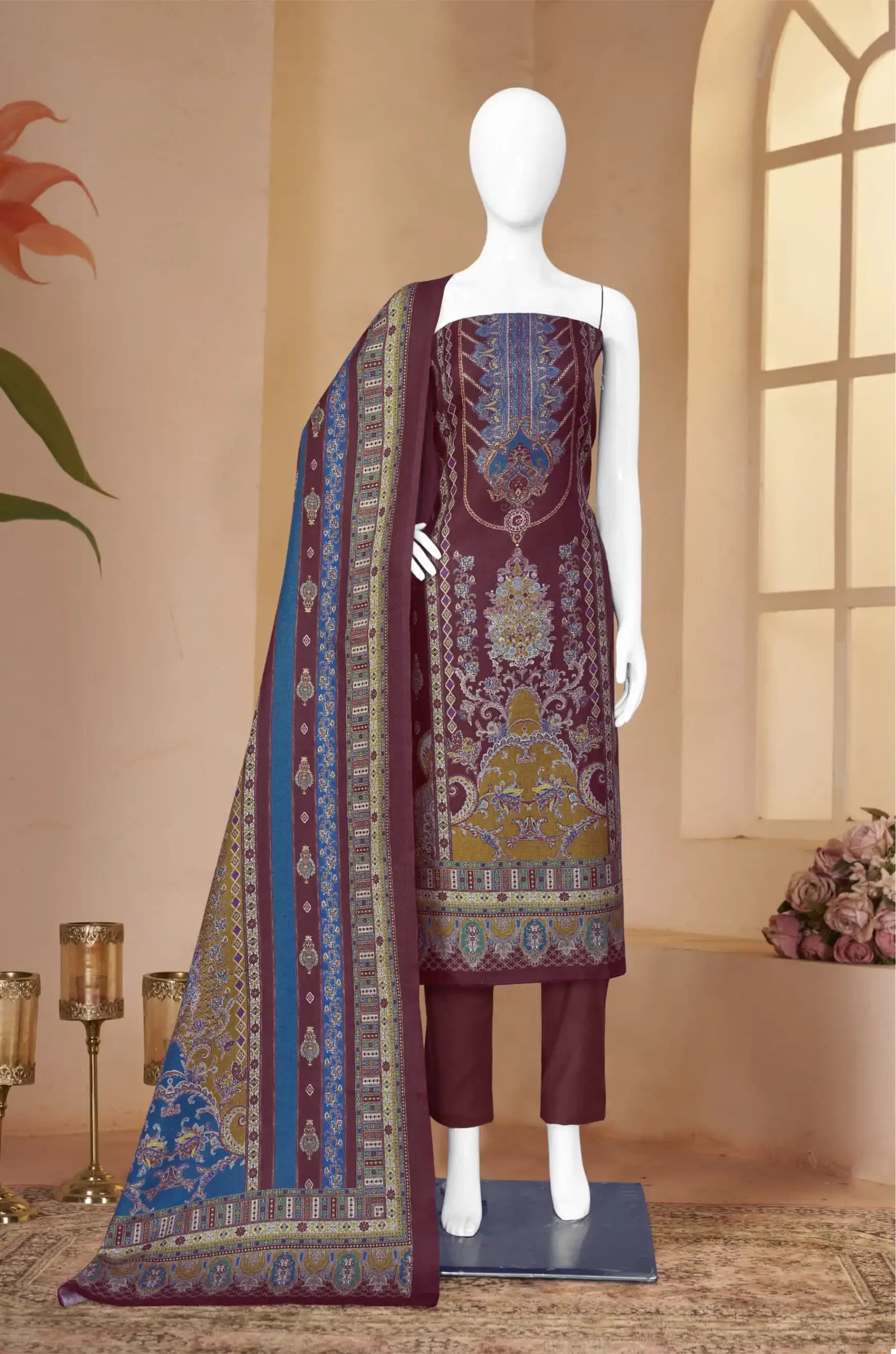 Bipson Decent Safari 2353 Pure Viscose Pashmina Wholesale Designer Winter Wear Salwar Suit Catalog — Wholesale Salwar Suits, MPA wholesale from Surat - Gallery Image 4