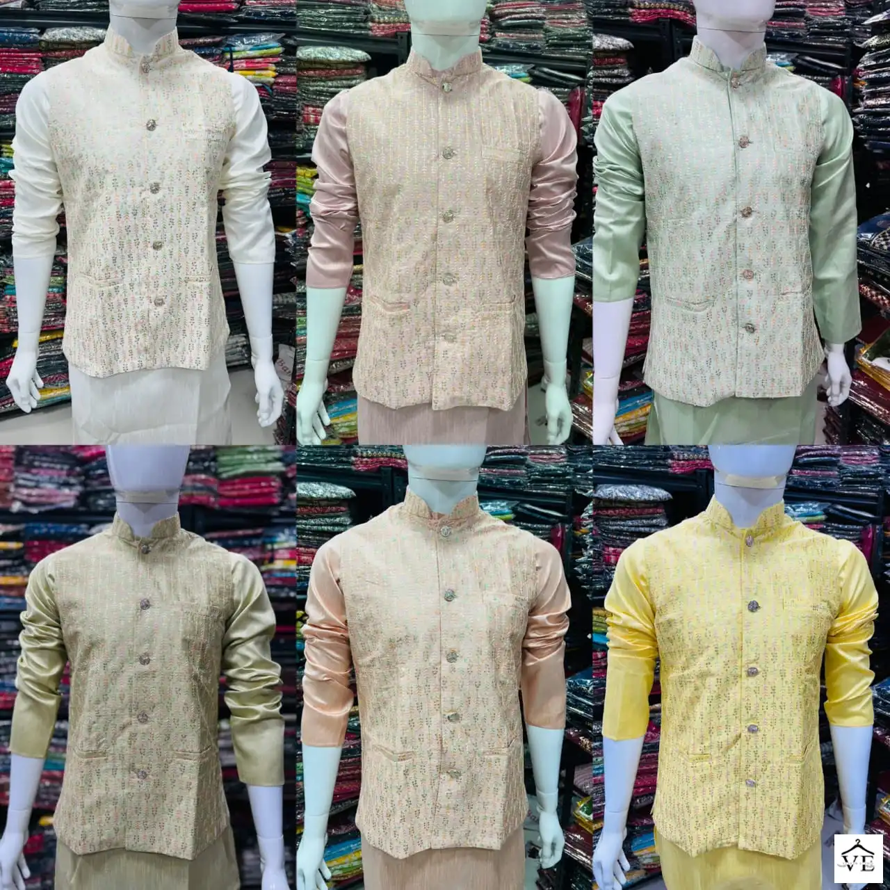 Banwery Desi Boys Heavy Banglori Silk Wholesale Kurta Pajamawith Koti Catalog — Wholesale, Banwery wholesale from Surat - Gallery Image 8