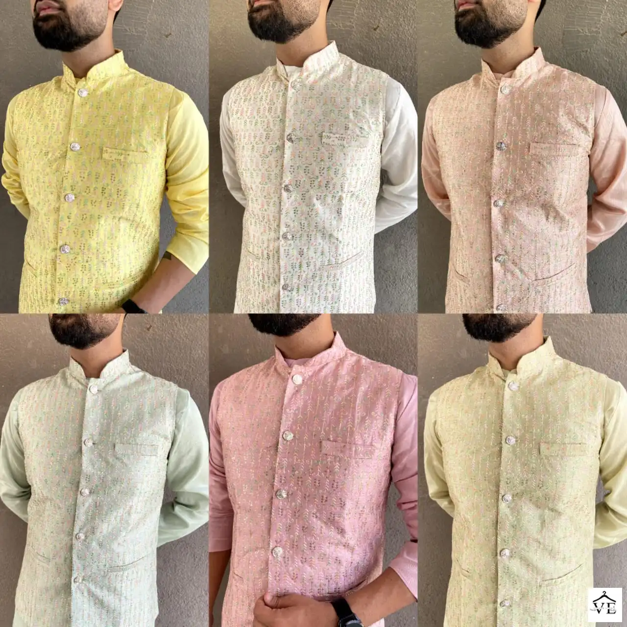 Banwery Desi Boys Heavy Banglori Silk Wholesale Kurta Pajamawith Koti Catalog — Wholesale, Banwery wholesale from Surat - Gallery Image 9
