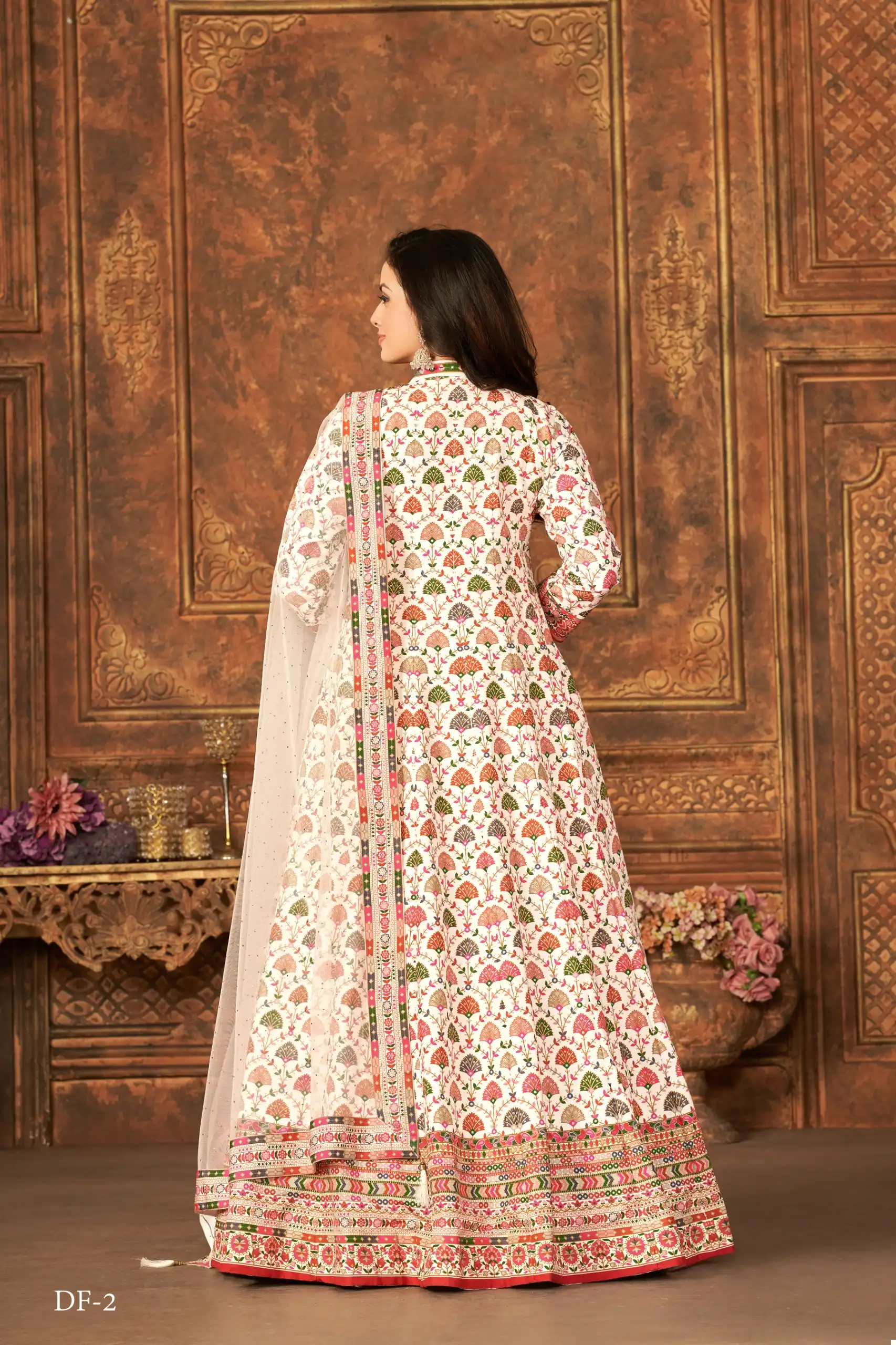 VE DF-2 Art Silk Wholesale Gown With Dupatta Catalog — Wholesale Kurtis, MPA wholesale from Surat — view 3