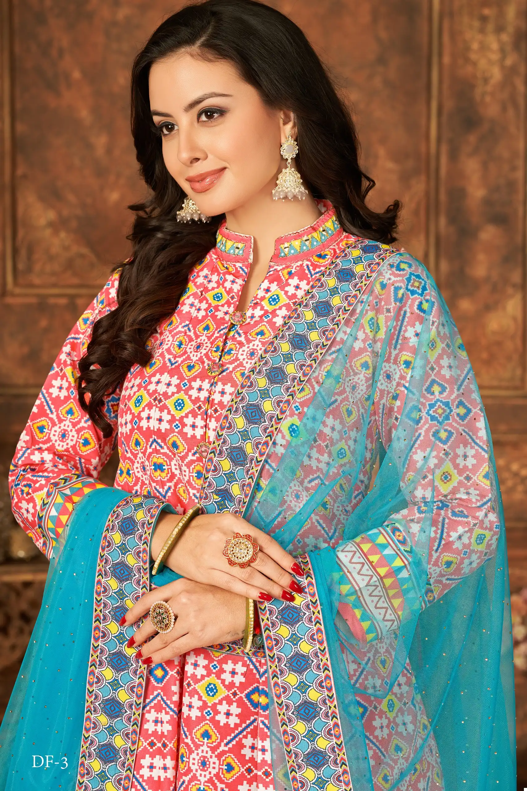 VE DF-3 Art Silk Wholesale Gown With Dupatta Catalog — Wholesale Kurtis, MPA wholesale from Surat — view 3