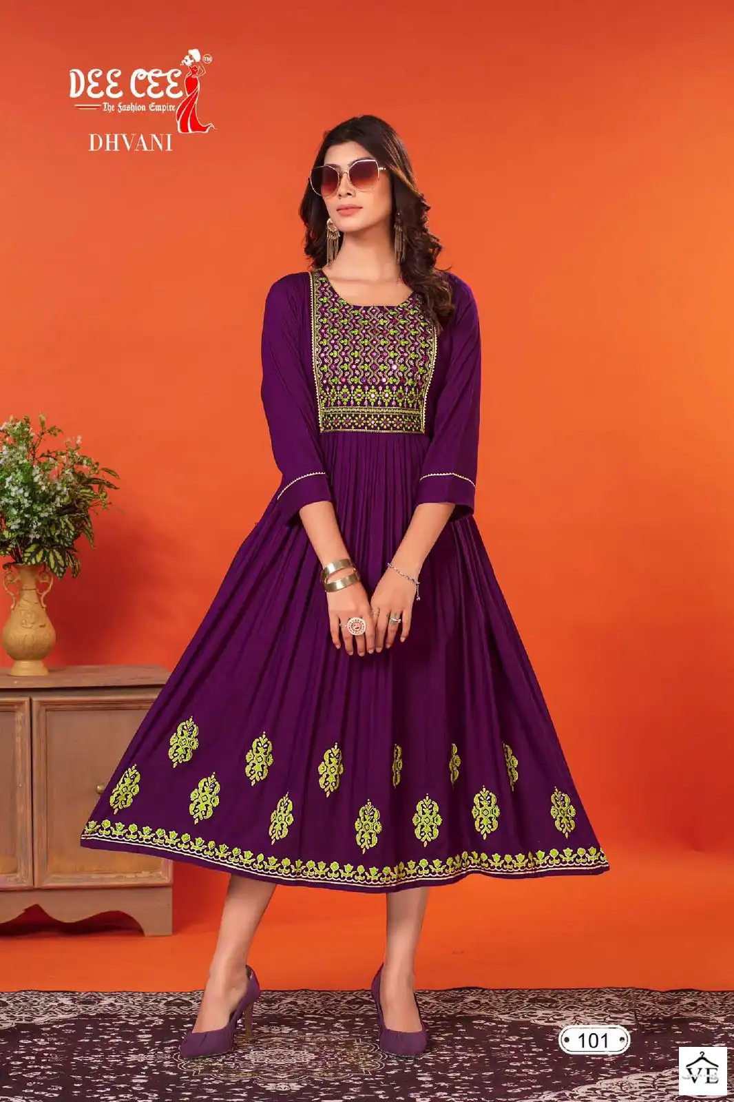 Deecee Dhvani Heavy Rayon Wholesale Long Kurtis Catalog — Wholesale Kurtis, MPA wholesale from Surat - Gallery Image 2