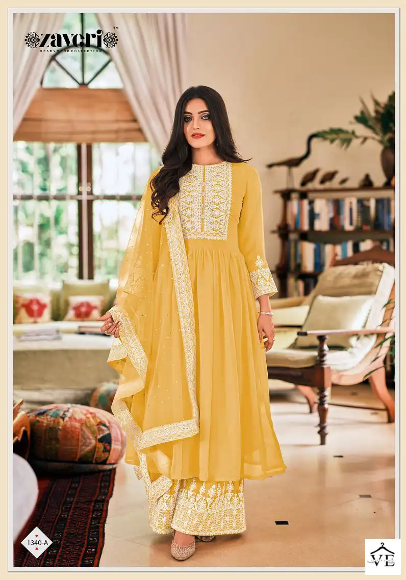 Zaveri Dil Noor Georgette Wholesale Designer Readymade Salwar Suit Catalog — Wholesale Salwar Suits, MPA wholesale from Surat - Gallery Image 3
