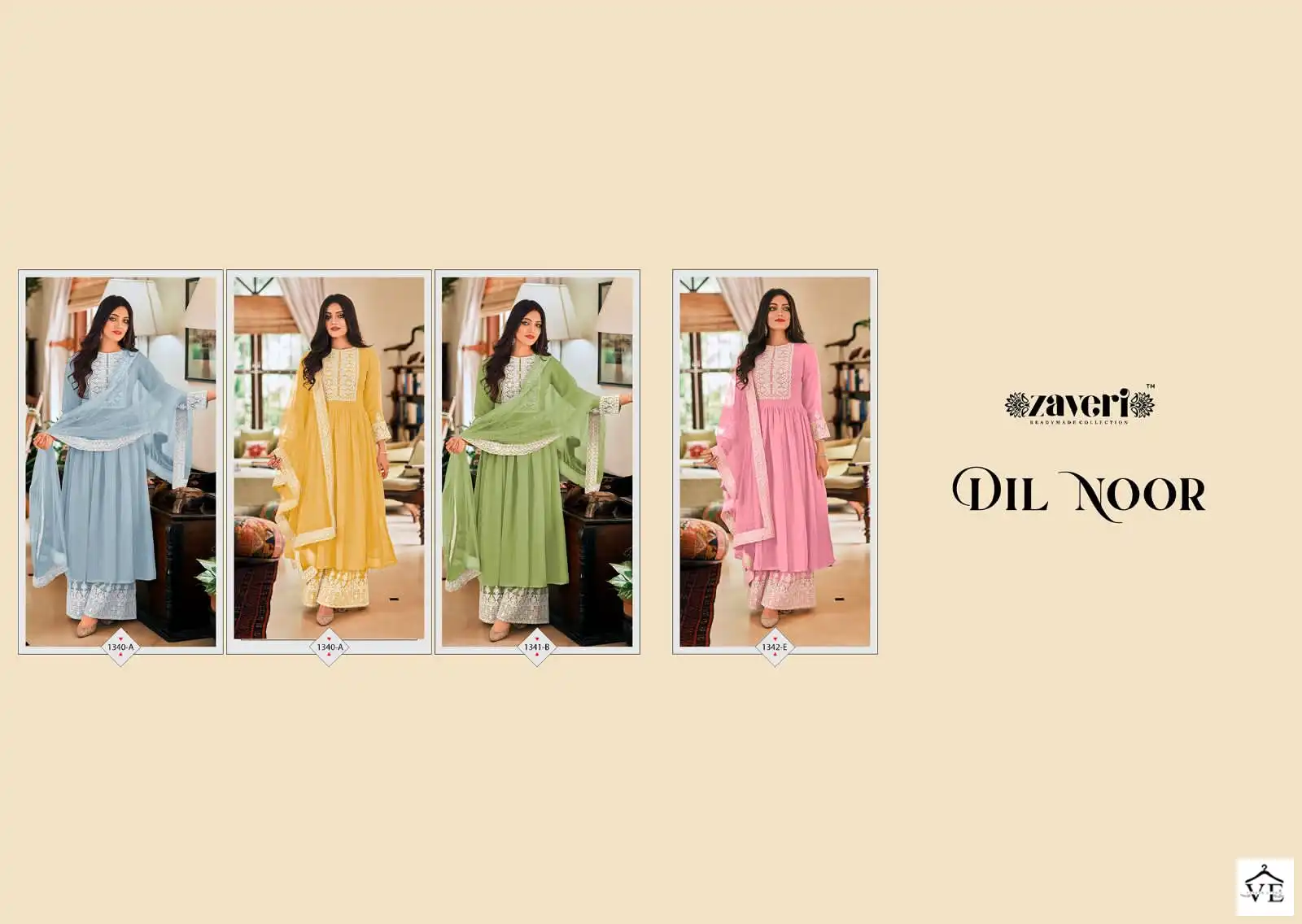 Zaveri Dil Noor Georgette Wholesale Designer Readymade Salwar Suit Catalog — Wholesale Salwar Suits, MPA wholesale from Surat — view 5