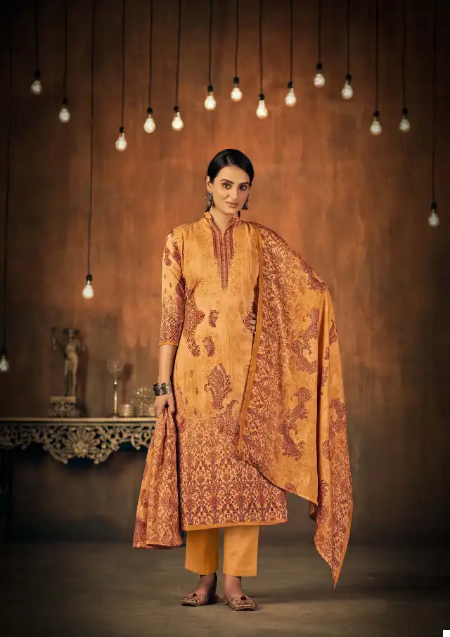 Romani Divine Pashmina Wholesale Swarovski Works Winter Wear Salwar Suit Catalog — Wholesale Salwar Suits, MPA wholesale from Surat - Gallery Image 9