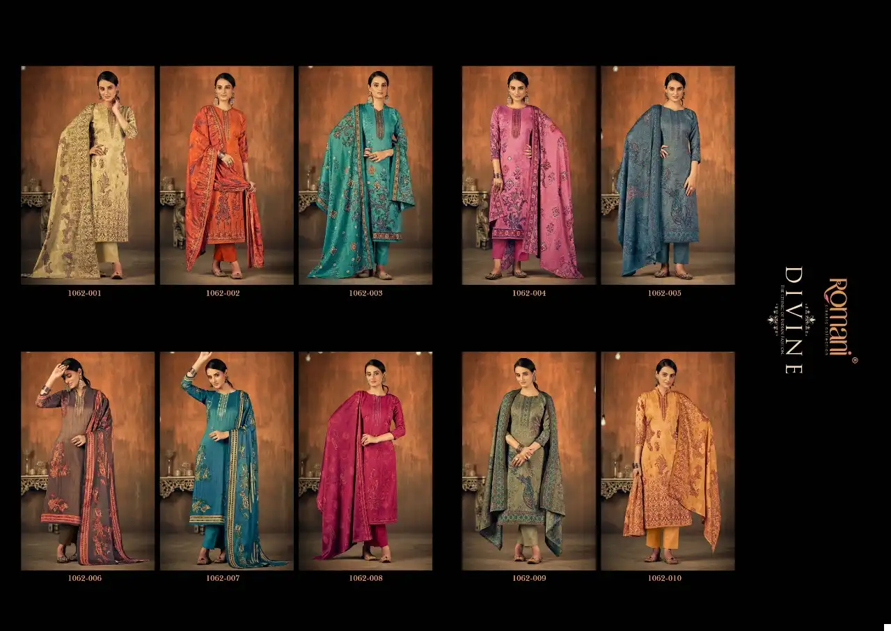 Romani Divine Pashmina Wholesale Swarovski Works Winter Wear Salwar Suit Catalog — Wholesale Salwar Suits, MPA wholesale from Surat — view 11