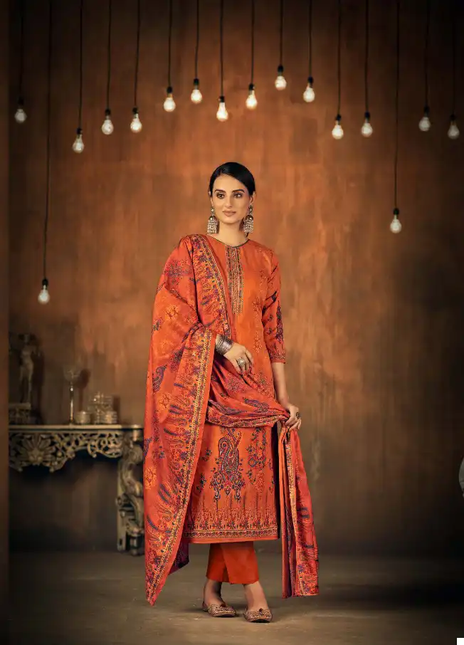 Romani Divine Pashmina Wholesale Swarovski Works Winter Wear Salwar Suit Catalog — Wholesale Salwar Suits, MPA wholesale from Surat - Gallery Image 2
