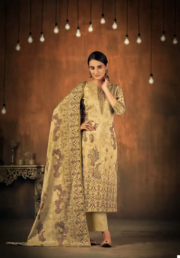 Romani Divine Pashmina Wholesale Swarovski Works Winter Wear Salwar Suit Catalog — Wholesale Salwar Suits, MPA wholesale from Surat - Gallery Image 3