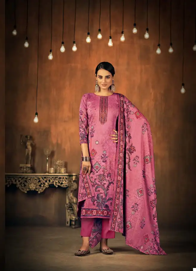 Romani Divine Pashmina Wholesale Swarovski Works Winter Wear Salwar Suit Catalog — Wholesale Salwar Suits, MPA wholesale from Surat - Gallery Image 4