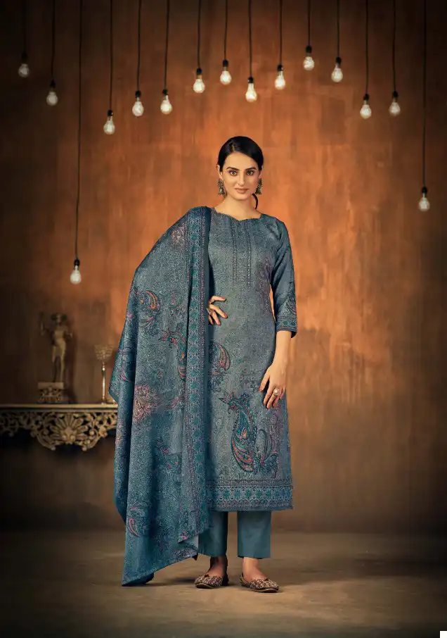 Romani Divine Pashmina Wholesale Swarovski Works Winter Wear Salwar Suit Catalog — Wholesale Salwar Suits, MPA wholesale from Surat - Gallery Image 6