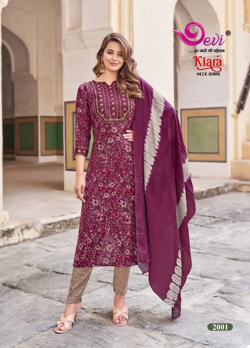 Devi Kiara Vol-2 Heavy Rayon Capsule Cotton Wholesale Readymade Suits Catalog — Wholesale Salwar Suits, MPA wholesale from Surat - Gallery Image 3