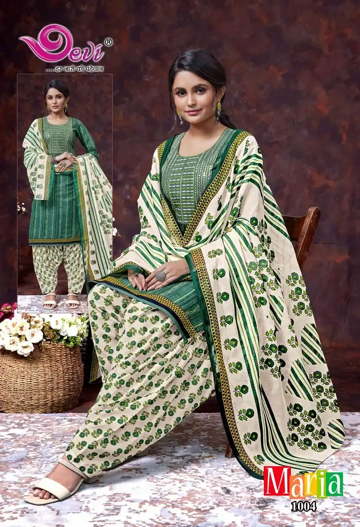 Devi Maria Vol-2 Indo Cotton Wholesale Readymade Suits Catalog — Wholesale Salwar Suits, MPA wholesale from Surat - Gallery Image 3