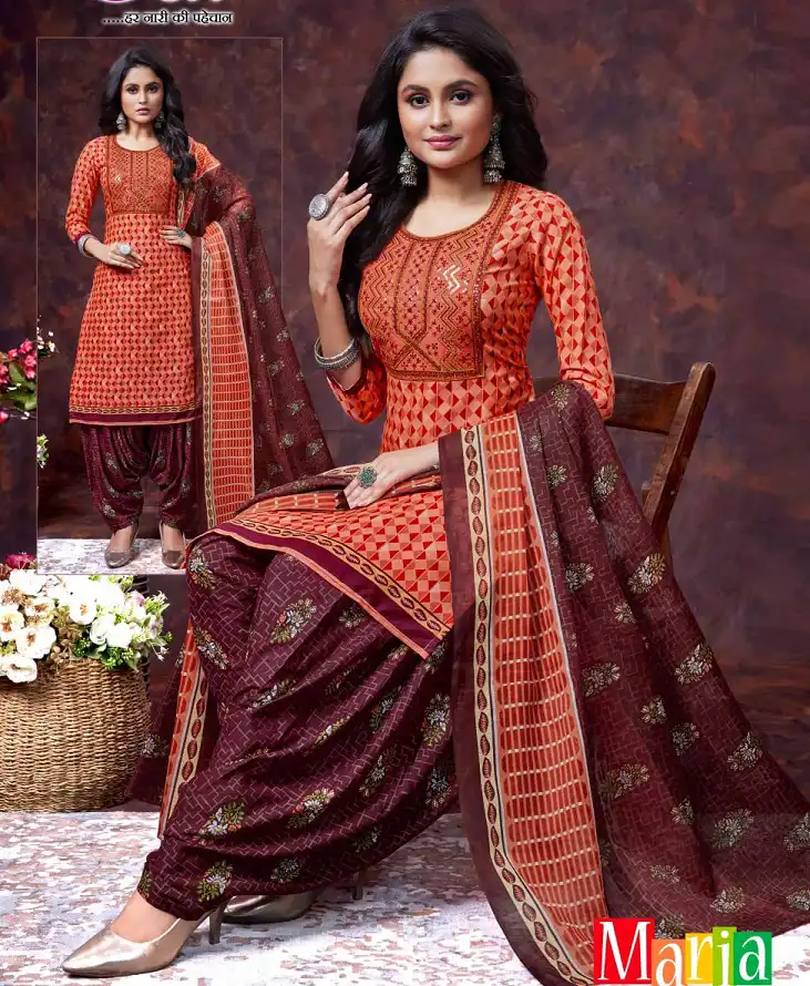 Devi Maria Vol-2 Indo Cotton Wholesale Readymade Suits Catalog — Wholesale Salwar Suits, MPA wholesale from Surat — view 1
