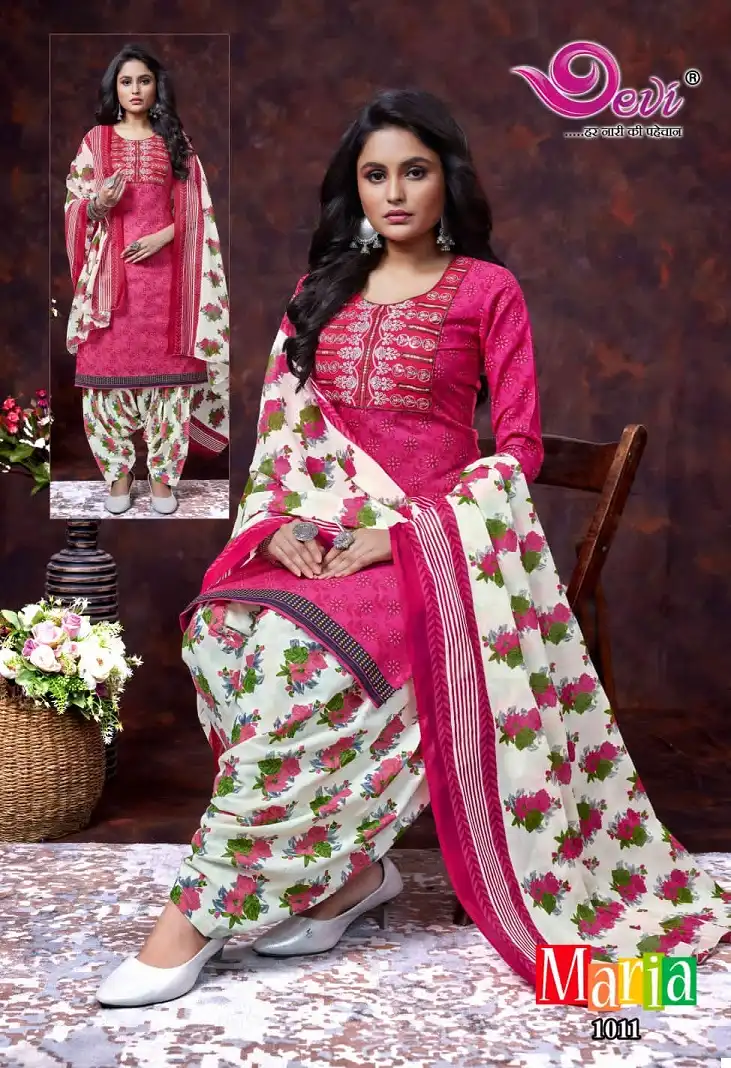 Devi Maria Vol-2 Indo Cotton Wholesale Readymade Suits Catalog — Wholesale Salwar Suits, MPA wholesale from Surat - Gallery Image 9