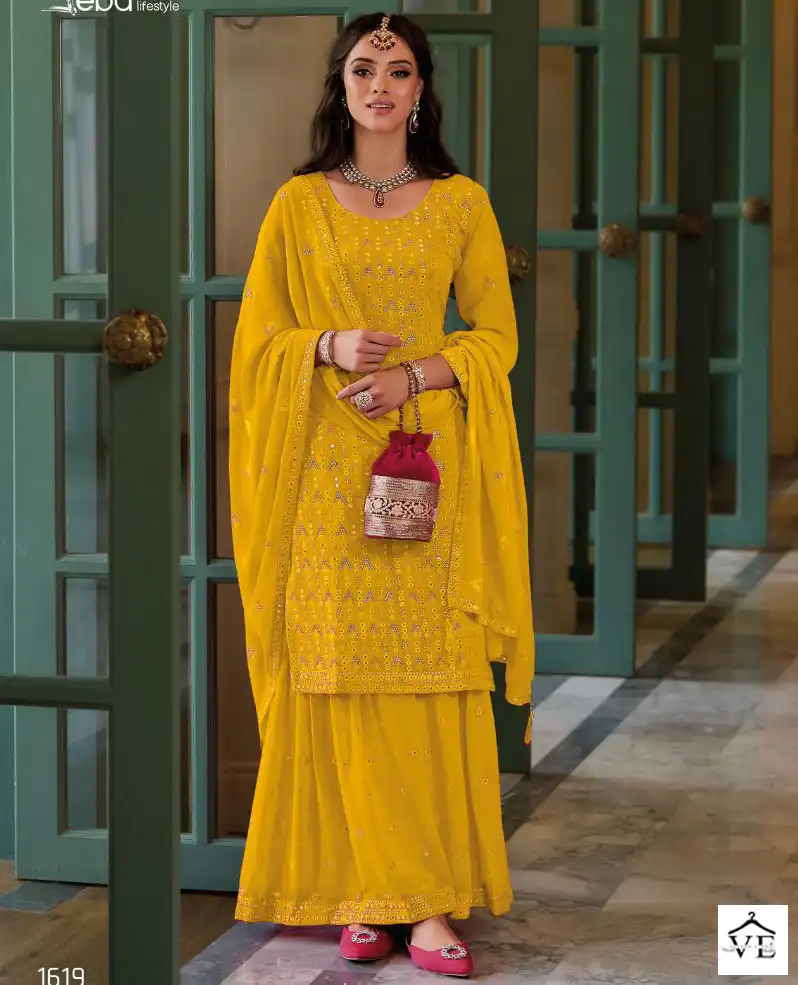 Eba Lifestyle Dillagi Baluming Georgette Wholesale Designer Readymade Salwar Suit Catalog — Wholesale Salwar Suits, Eba Lifestyle wholesale from Surat — view 1