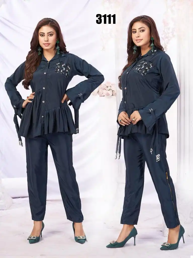 VE Kinjal Muslin, Georgette Wholesale Dresigner Co-Ord Set Catalog — Wholesale Kurtis, MPA wholesale from Surat - Gallery Image 4