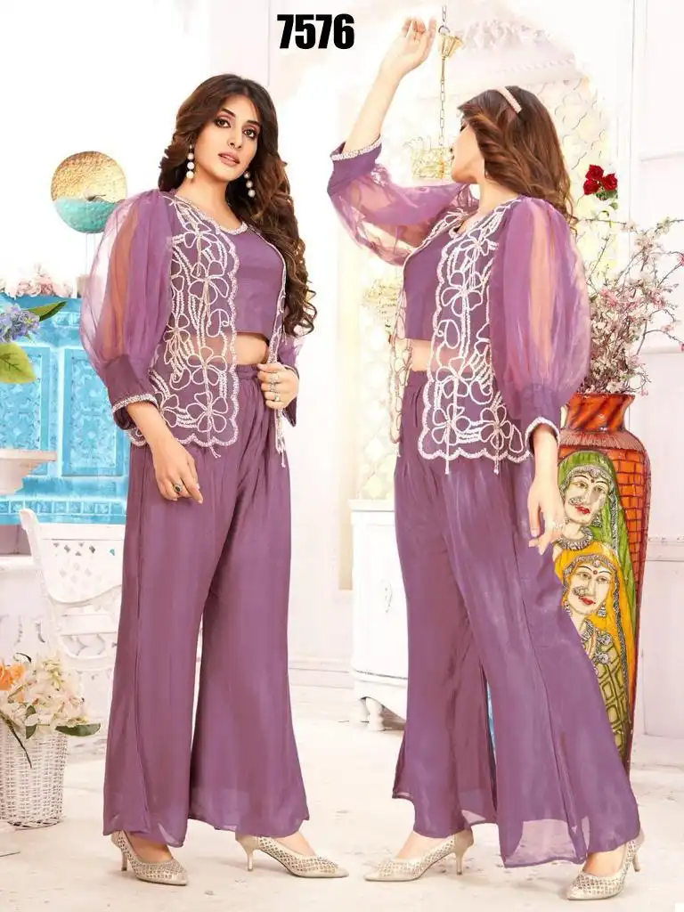 VE Kinjal Muslin, Georgette Wholesale Dresigner Co-Ord Set Catalog — Wholesale Kurtis, MPA wholesale from Surat - Gallery Image 5