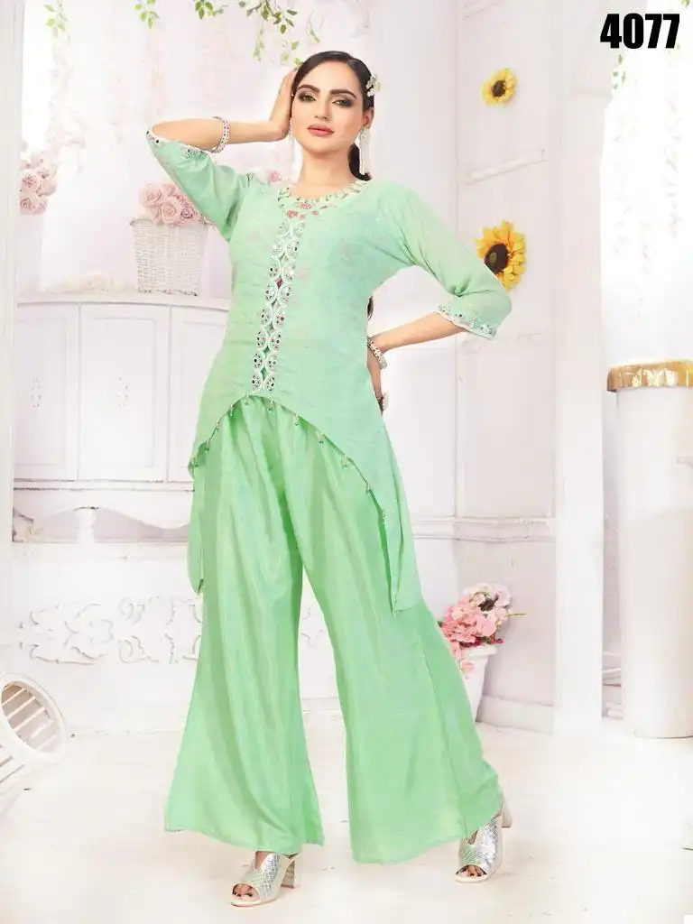VE Kinjal Muslin, Georgette Wholesale Dresigner Co-Ord Set Catalog — Wholesale Kurtis, MPA wholesale from Surat - Gallery Image 6