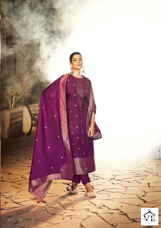 Sargam Ehsaas Pure Viscose Russian Jacquard Wholesale Winter Wear Suits Catalog — Wholesale Salwar Suits, MPA wholesale from Surat — view 3