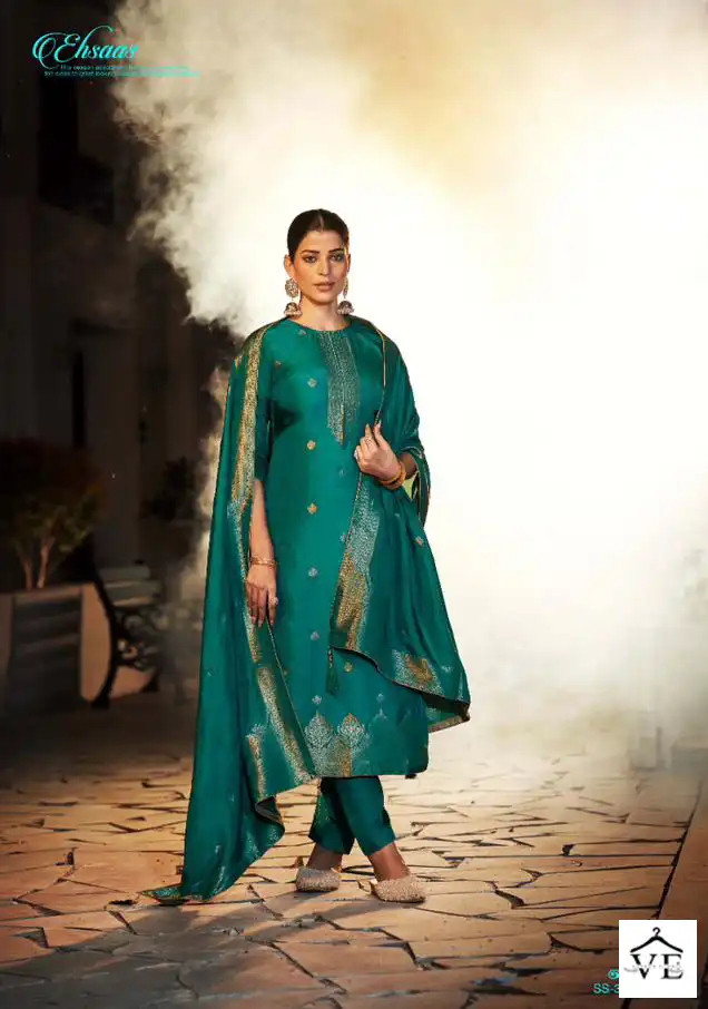 Sargam Ehsaas Pure Viscose Russian Jacquard Wholesale Winter Wear Suits Catalog — Wholesale Salwar Suits, MPA wholesale from Surat — view 4