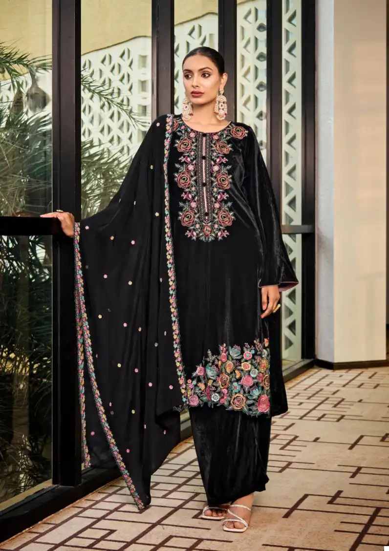 Deepsy Suits Gull Jee Ek Noor Velvet Wholesale Winter Wear Salwar Suit Catalog - 4 Pcs Set — Wholesale Salwar Suits, MPA wholesale from Surat - Gallery Image 2