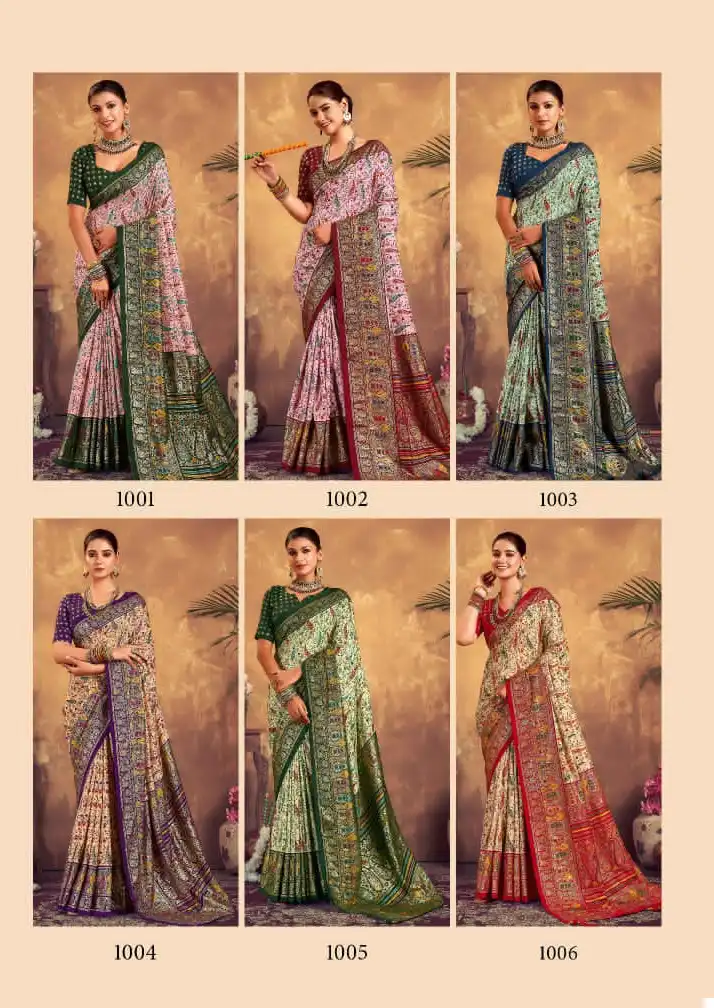 Mahamani Ektara Heavy Tusser Dola Silk Wholesale Saree Catalog — Wholesale Sarees, MPA wholesale from Surat — view 7