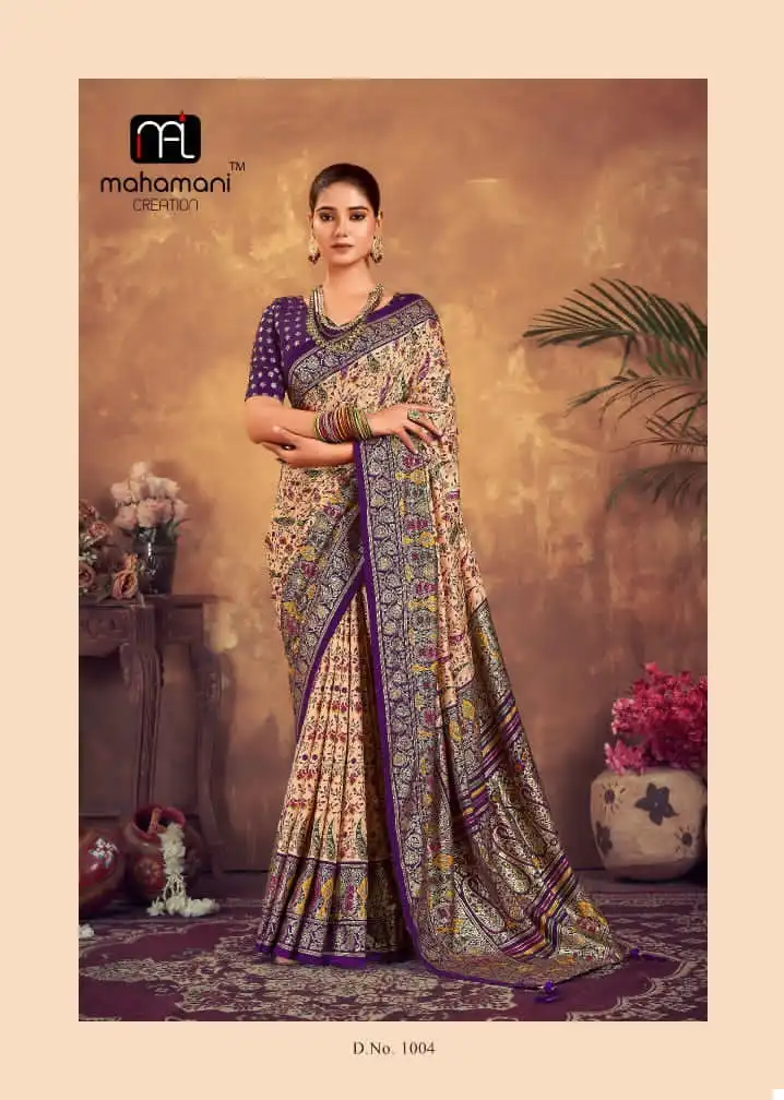 Mahamani Ektara Heavy Tusser Dola Silk Wholesale Saree Catalog — Wholesale Sarees, MPA wholesale from Surat - Gallery Image 4