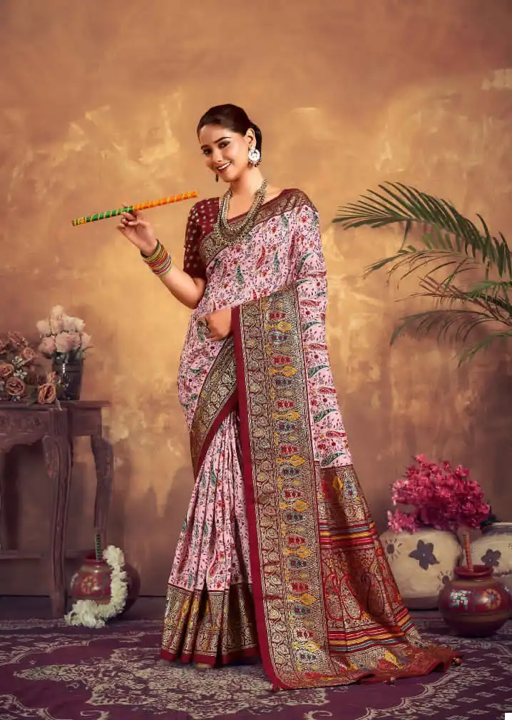 Mahamani Ektara Heavy Tusser Dola Silk Wholesale Saree Catalog — Wholesale Sarees, MPA wholesale from Surat - Gallery Image 6