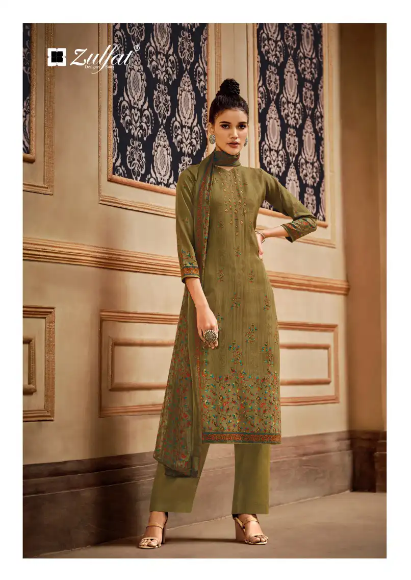 Zulfat Designer Elahi Pashmina Wholesale Fancy Work Salwar Suit Catalog — Wholesale Salwar Suits, MPA wholesale from Surat - Gallery Image 9