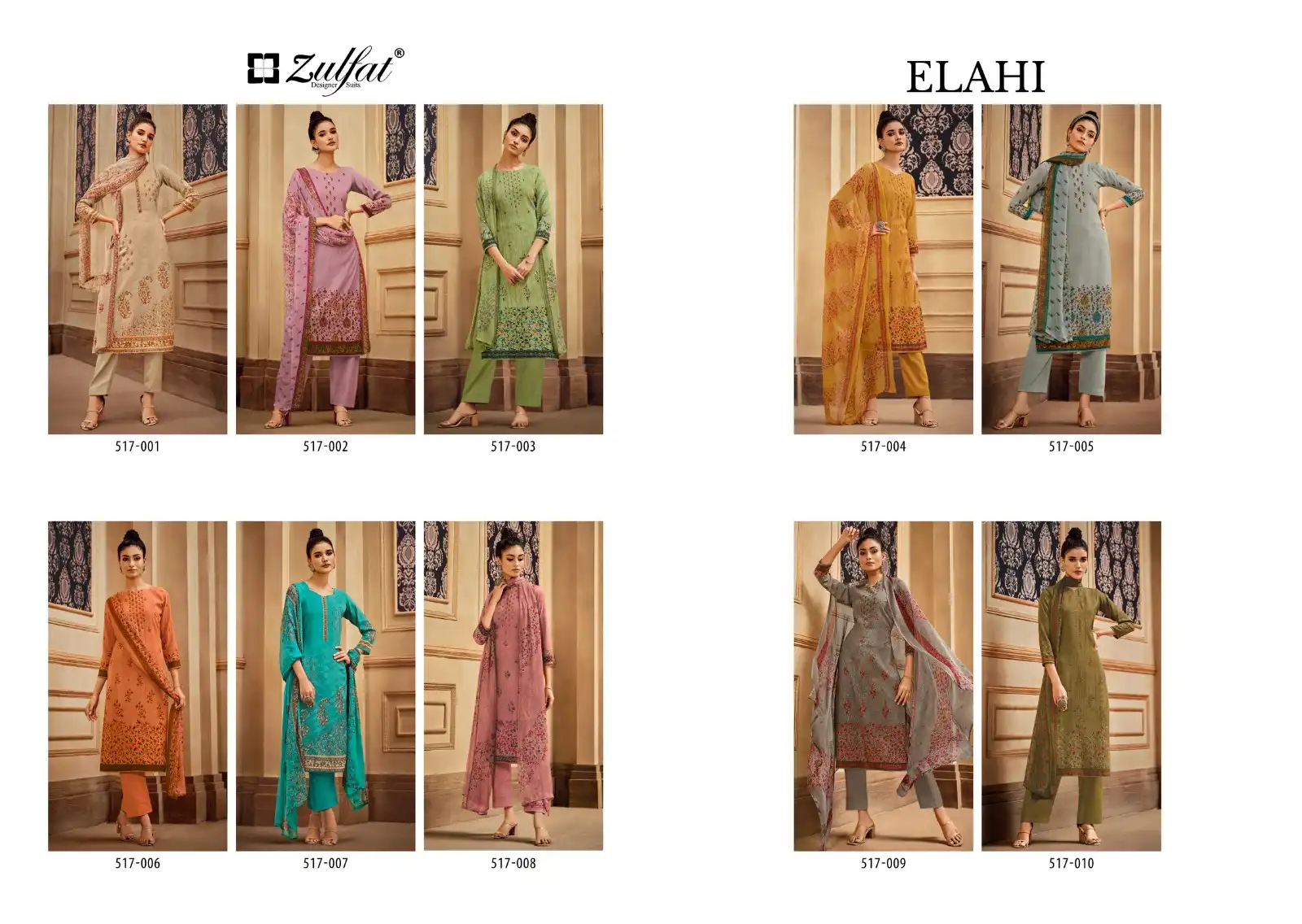 Zulfat Designer Elahi Pashmina Wholesale Fancy Work Salwar Suit Catalog — Wholesale Salwar Suits, MPA wholesale from Surat — view 11